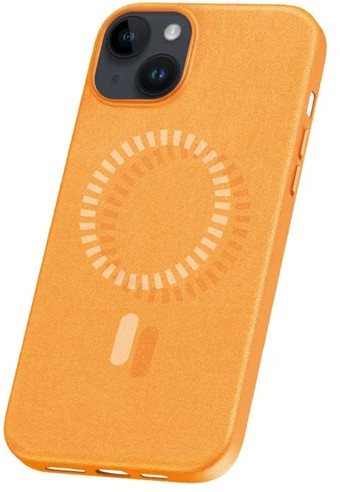 Чехол для телефона Baseus Fauxther для iPhone 15 660152094B (оранжевый)