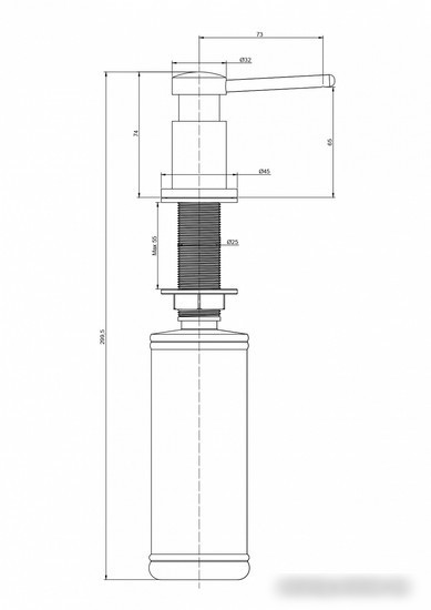 Дозатор для жидкого мыла Paulmark Brevit D005-401(AN) (черный/антрацит)