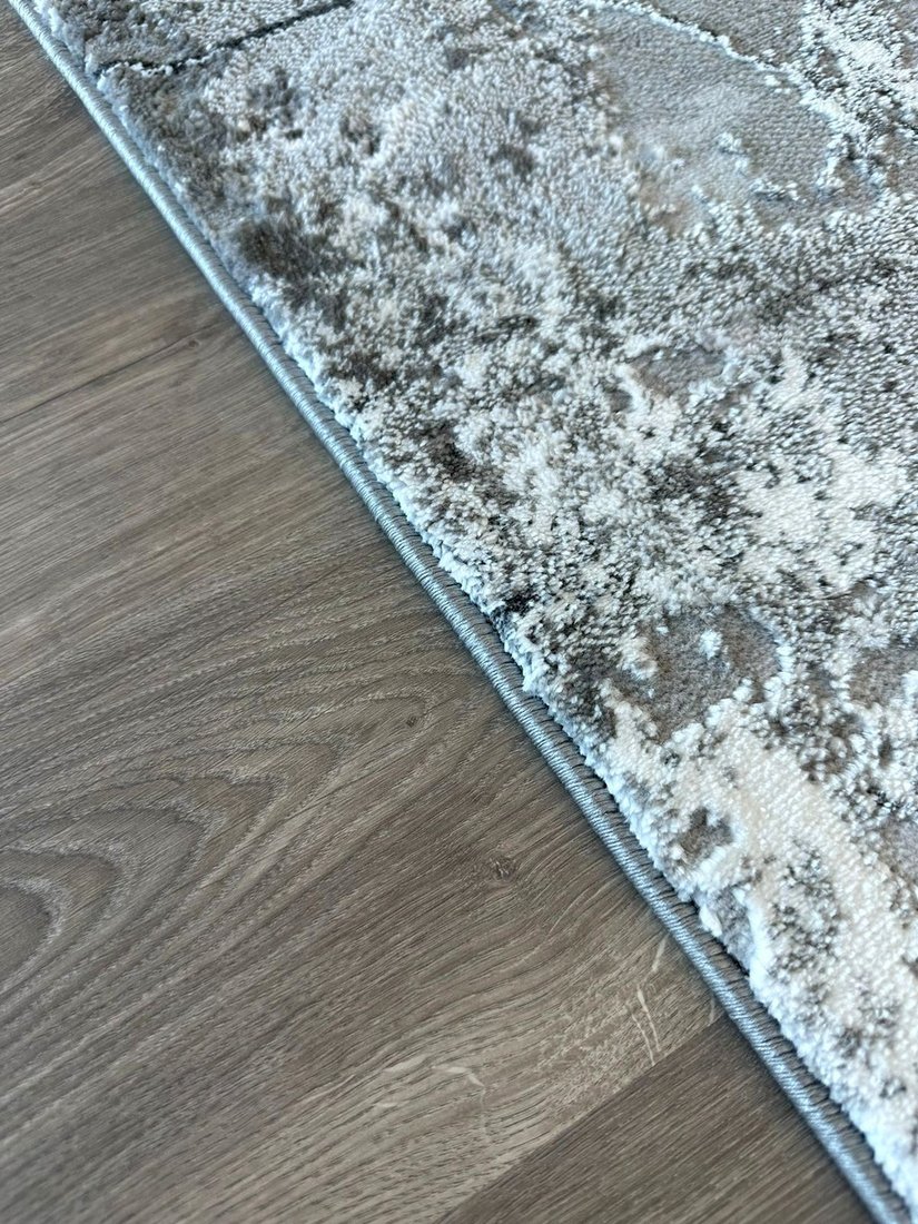 Ковер для жилой комнаты Radjab Carpet Марсель Прямоугольник NP 371 (0.8x1.5, Grey)