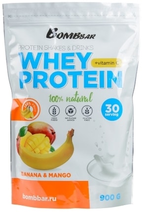 Bombbar Whey Protein (900 г, банан/манго)