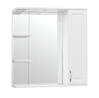 Symbolite Шкаф с зеркалом для ванной Олеандр-2 750/С (белый)