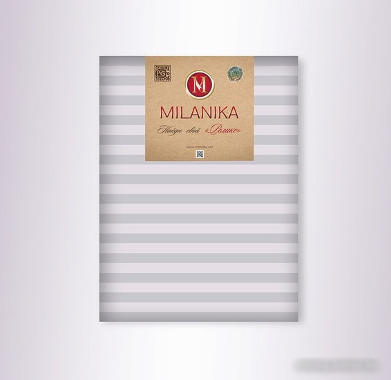 Постельное белье Миланика Светло-серый 200x217 (поплин-страйп)