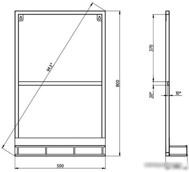 Grossman Зеркало Метрис 50 205001