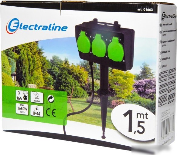 Удлинитель Electraline 01663 1.5 м