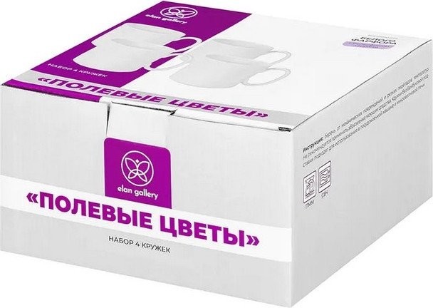 Набор кружек Elan Gallery Полевые цветы 950400
