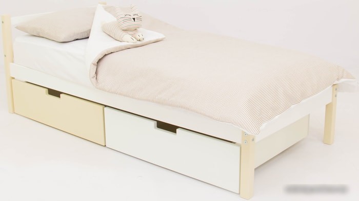 Кровать Бельмарко Skogen Classic 160x70 (бежевый/белый)