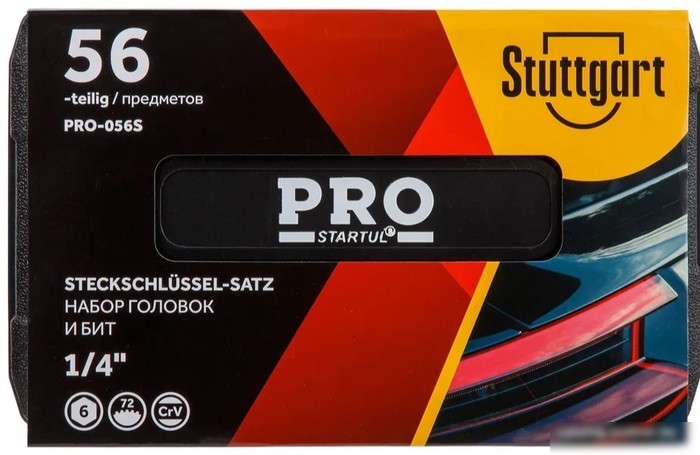 Набор трещотка с головками и битами PRO Startul Stuttgart PRO-056S (56 предметов)
