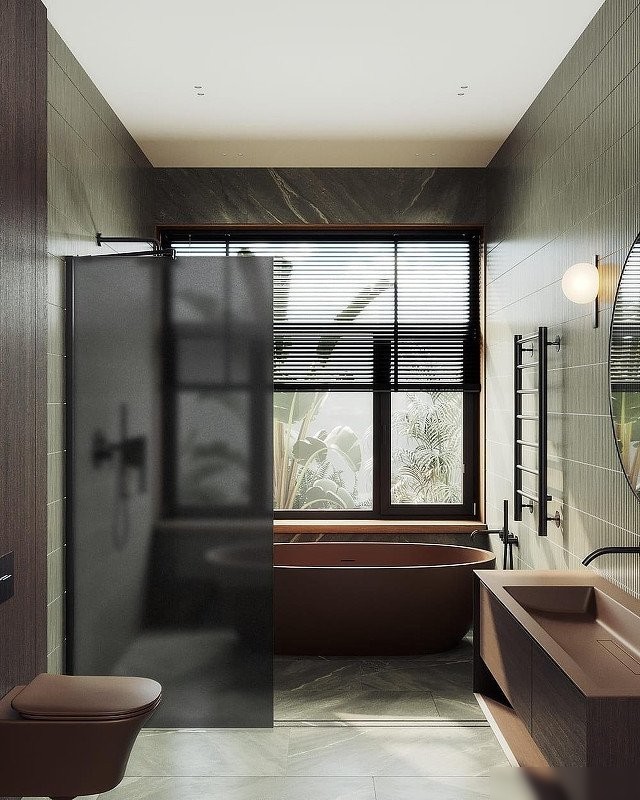 Душевая стенка MaybahGlass 99x195 MGD-1356-6ш (графитовое матовое стекло/черный)