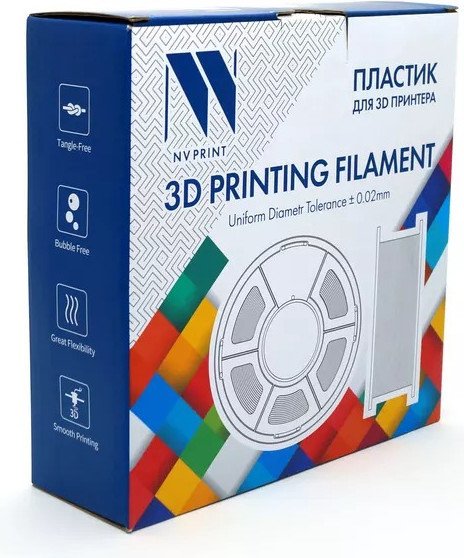 Филамент NV Print NV-3D-PETG-DARK-CHOCOLATE (1.75мм, 1кг, темный шоколад)