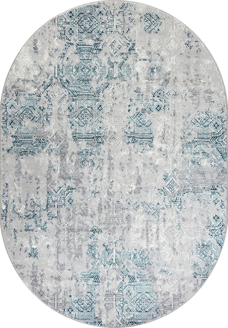 Ковер для жилой комнаты Merinos Palermo F281-OVAL-GRAY (1x2)