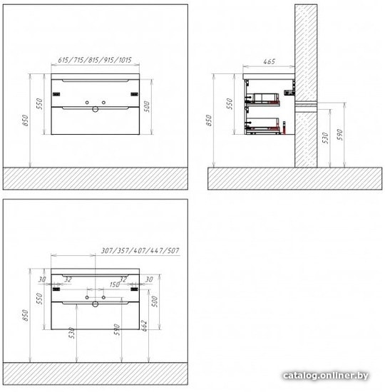 BelBagno Тумба под умывальник Etna-900-2C-SO-RN-P (rovere nature)