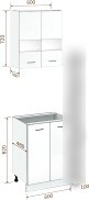 Готовая кухня Кортекс-мебель Корнелия Экстра 60р2д без столешницы (дуб сонома)