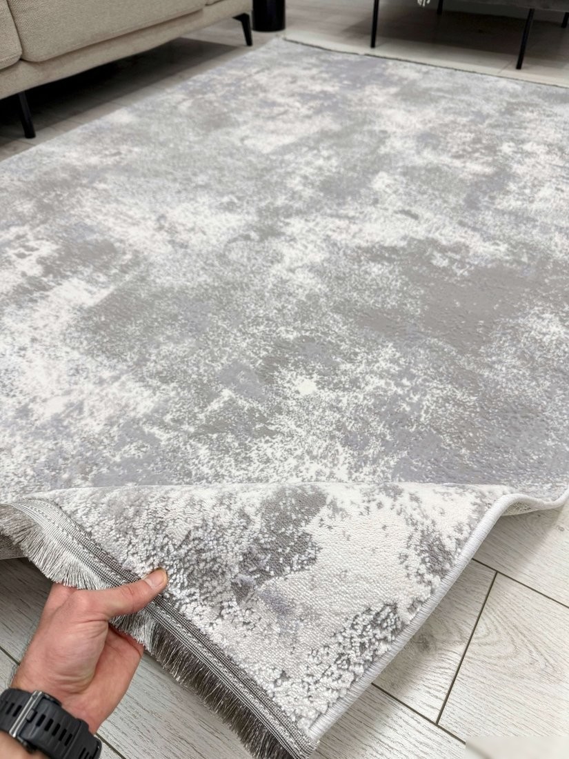 Ковер для жилой комнаты Radjab Carpet Лайла Прямоугольник UK97C (2x2.9, Light Gray)