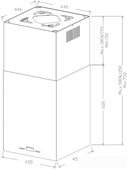 Кухонная вытяжка Korting Cube KHA 45970 W