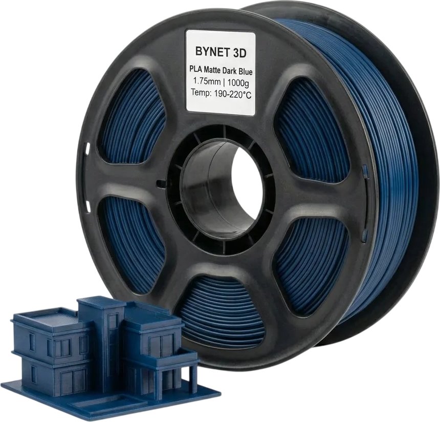 Филамент BYNET3D PLA BN_PLA20_DBL (Matte Dark Blue)
