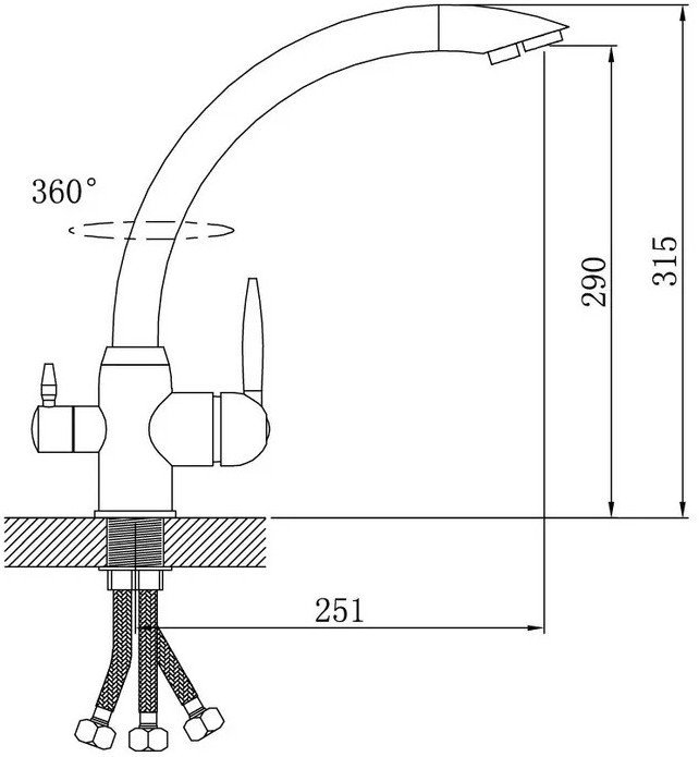 Смеситель Potato P4099