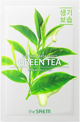 The Saem Маска для лица тканевая Natural Green Tea Mask Sheet (21 мл)