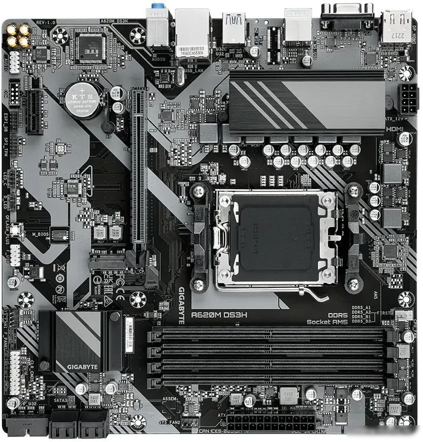 Материнская плата Gigabyte A620M DS3H (rev. 1.0)