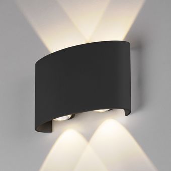 Уличный настенный светильник Elektrostandard Techno Led Twinky Double 1555 (черный)