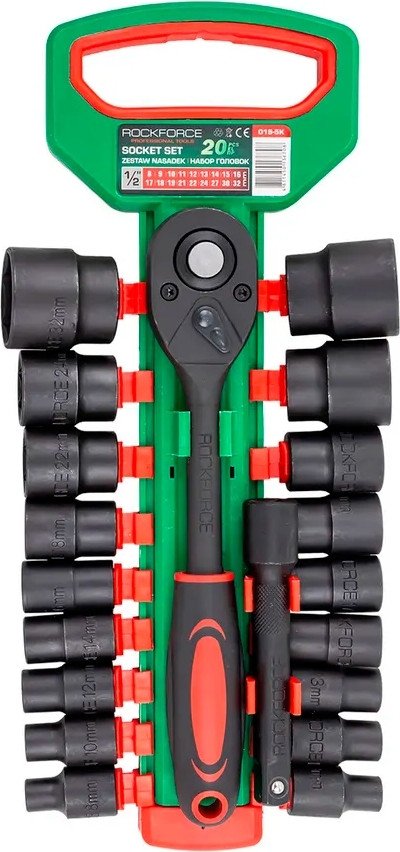 Набор трещотка с головками RockForce RF-019-5K (20 предметов)