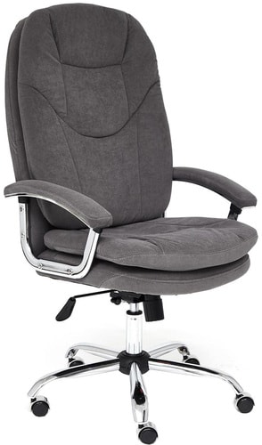 Кресло TetChair Softy LUX (флок, серый)