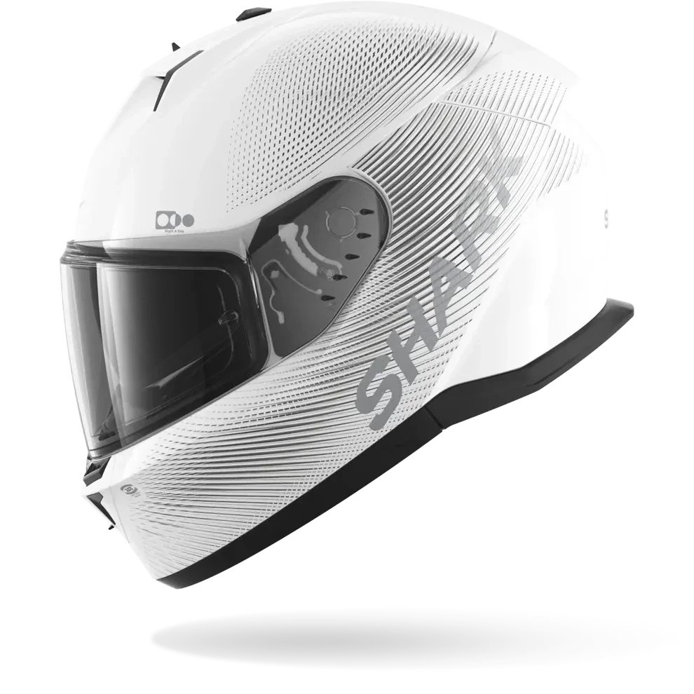 Мотошлем Shark Helmets D-Skwal 3 SP Lyne HE0902E-WSS-L (L, белый/серебристый)