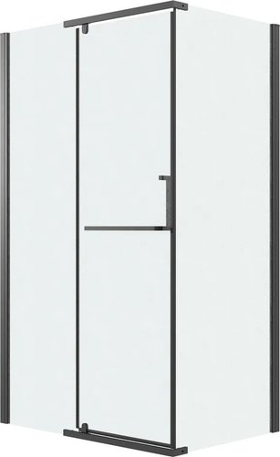 Душевой уголок Grossman Pragma 100x100x195 120.K33.03.1010.21.02 (черный матовый/стекло шиншилла)