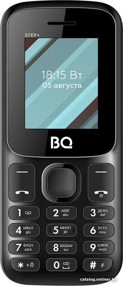 Кнопочный телефон BQ BQ-1848 Step+ (без з/у, черный)