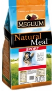 Сухой корм для собак Meglium Natural Meal Sport 15 кг