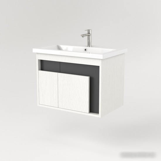 Дабер Тумба под умывальник 016 Cersanit Como 70 Т16.7C.0.20 (белый древесный/серый)