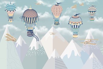 Фотообои Vimala Воздушные шары в небе 270x400