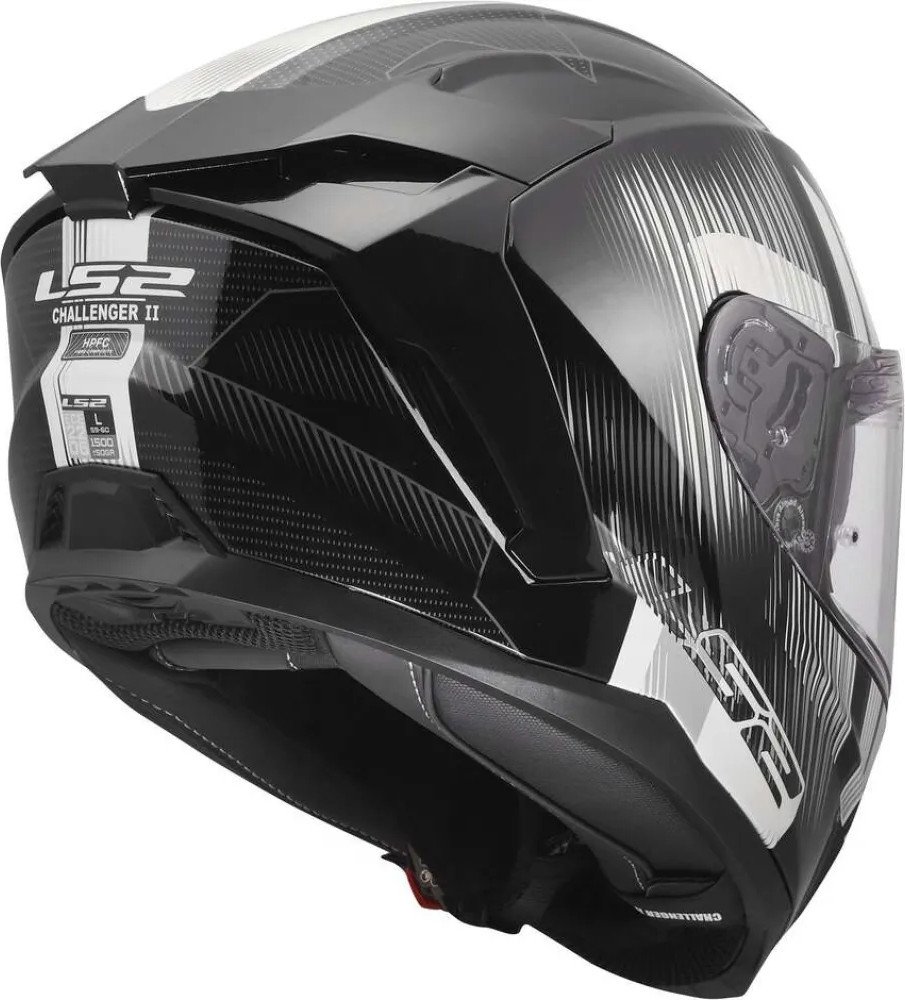 Мотошлем LS2 FF817 Challenger II Nitro (XS, черный/серый)