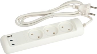 Удлинитель ЭРА U-3-1.5m-USB-W Б0069075