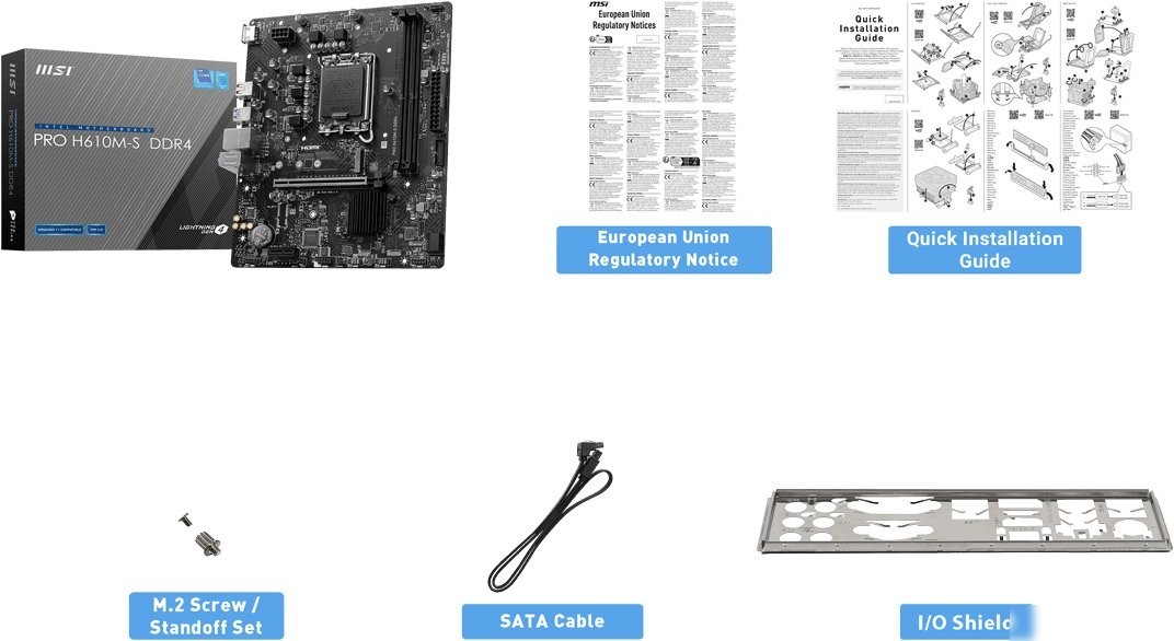 Материнская плата MSI Pro H610M-S DDR4