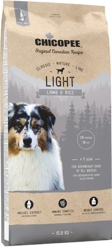 Сухой корм для собак Chicopee CNL Adult Light Lamb & Rice 15 кг