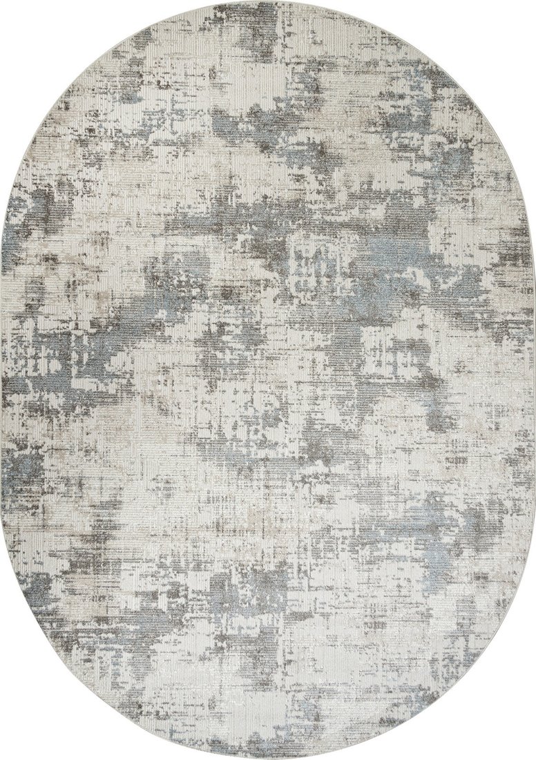 Ковер для жилой комнаты Merinos Naturel F230-OVAL-BEIGE-BLUE (2.5x4)