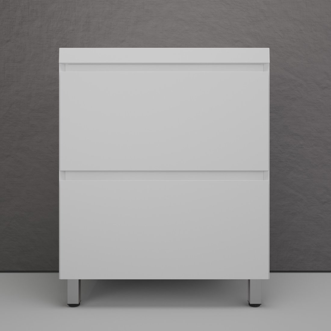Symbolite Тумба под умывальник Манхэттен 70 Plus 2 ящика + Asti 70x45 (белый матовый)