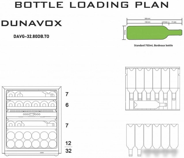 Винный шкаф Dunavox DAVG-32.80DB.TO
