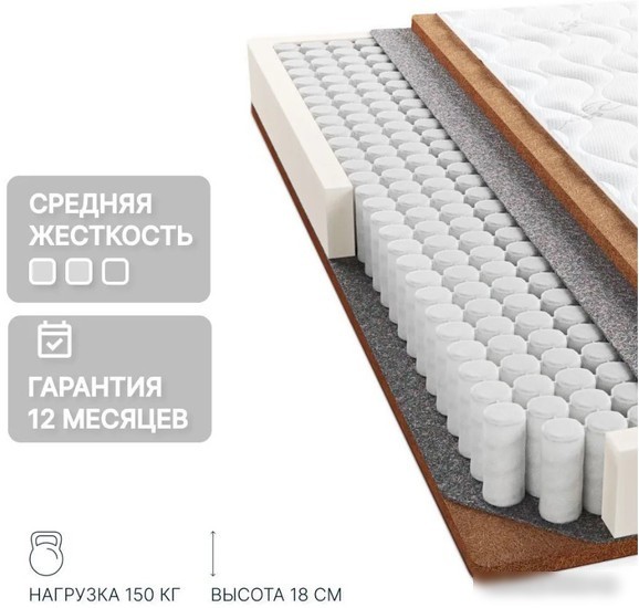 Матрас Seven Dreams Coco Lite Hard Lux 415402 (90x190)