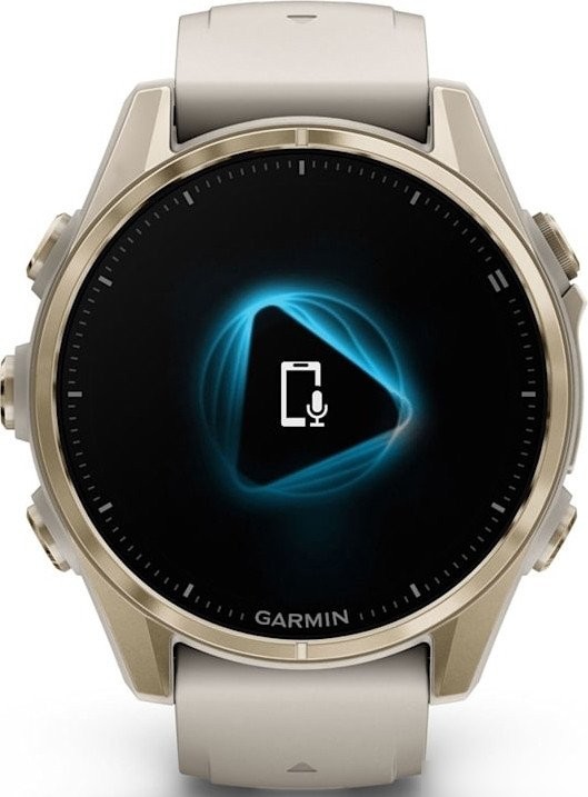 Умные часы Garmin Fenix 8 Sapphire 43мм (золотистый, дымчато-серый ремешок)