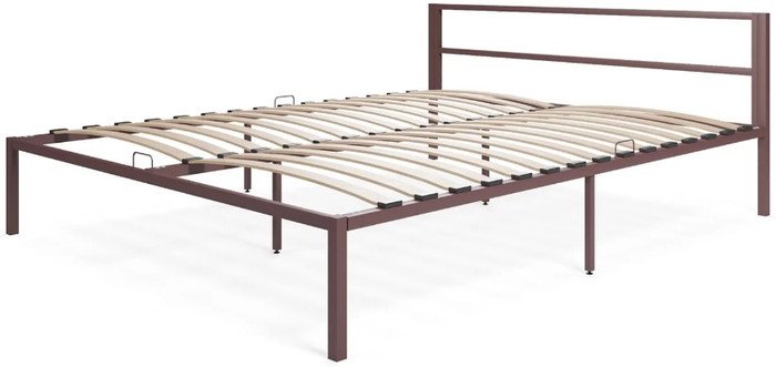 Кровать Князев Мебель Берта 140x190 БА.140.190.К (коричневый муар)