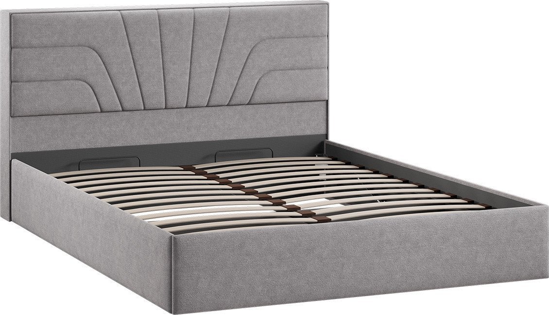 Кровать Трия Пандора с ПМ и заглушиной 160x200 Тип 1 (микрошенилл Relax Mocco)