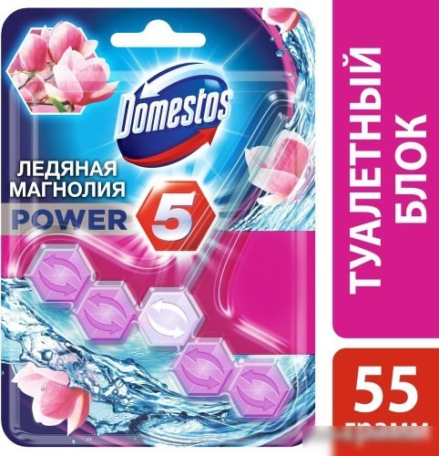 Средство для унитаза Domestos Power 5 Ледяная магнолия 55 г