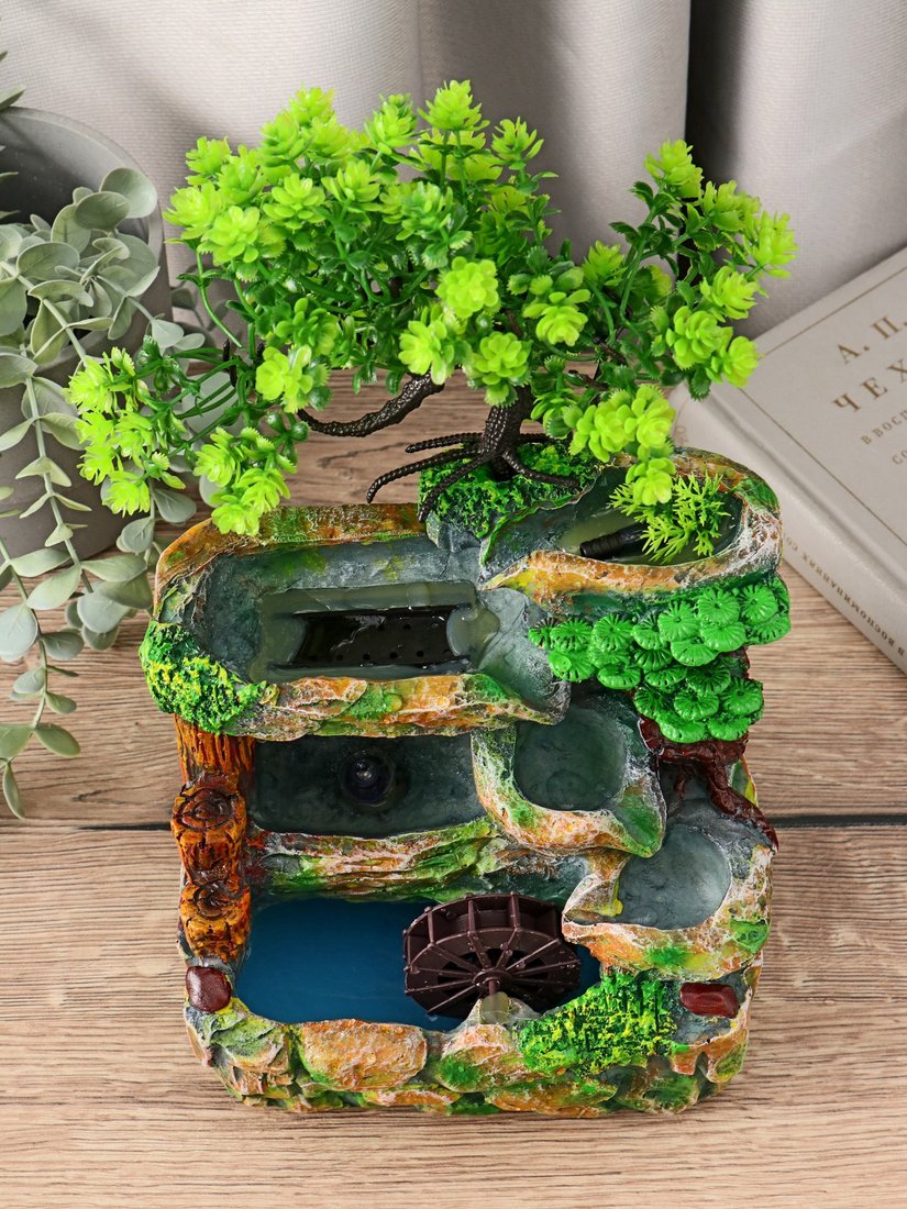 Фонтан декоративный Sima-Land Каменная стена под деревом 10709271