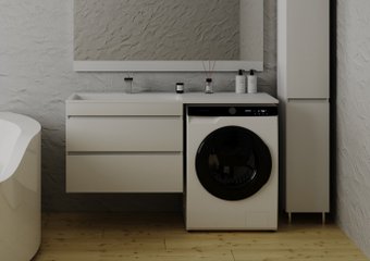 Symbolite Тумба под умывальник Даллас 140 Люкс Plus (подвесная, белый)