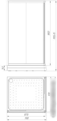 Душевой уголок Radomir 100x110 1-09-1-0-0-1230 (прозрачное стекло)