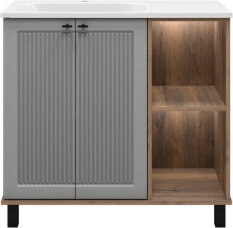 Brevita Тумба с умывальником Lumus 90 LUM-06070-0842ЯL+ФР-00003411