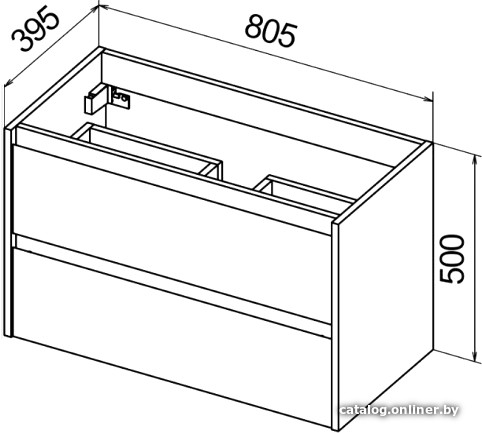 BelBagno Тумба под умывальник Kraft 39-800/390-2C-SO-RNN (rovere nebras.)