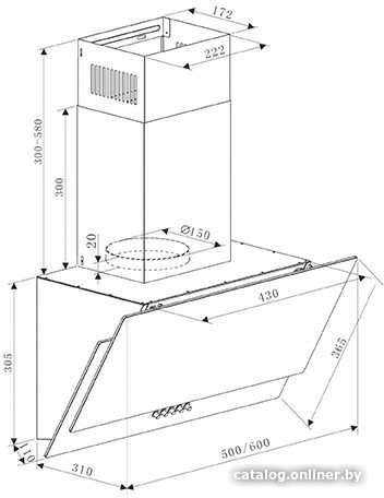 Кухонная вытяжка Oasis (Making Oasis Everywhere) NC-50W