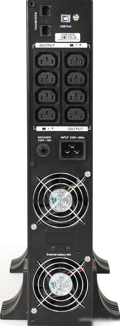 Источник бесперебойного питания ExeGate SinePower UHB-2000.LCD.AVR.C13.RJ.USB.2U